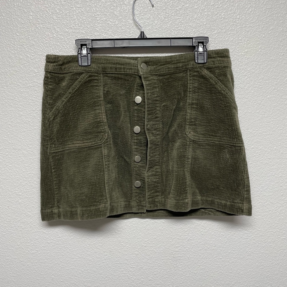 Mossy Green Corduroy mini skirt